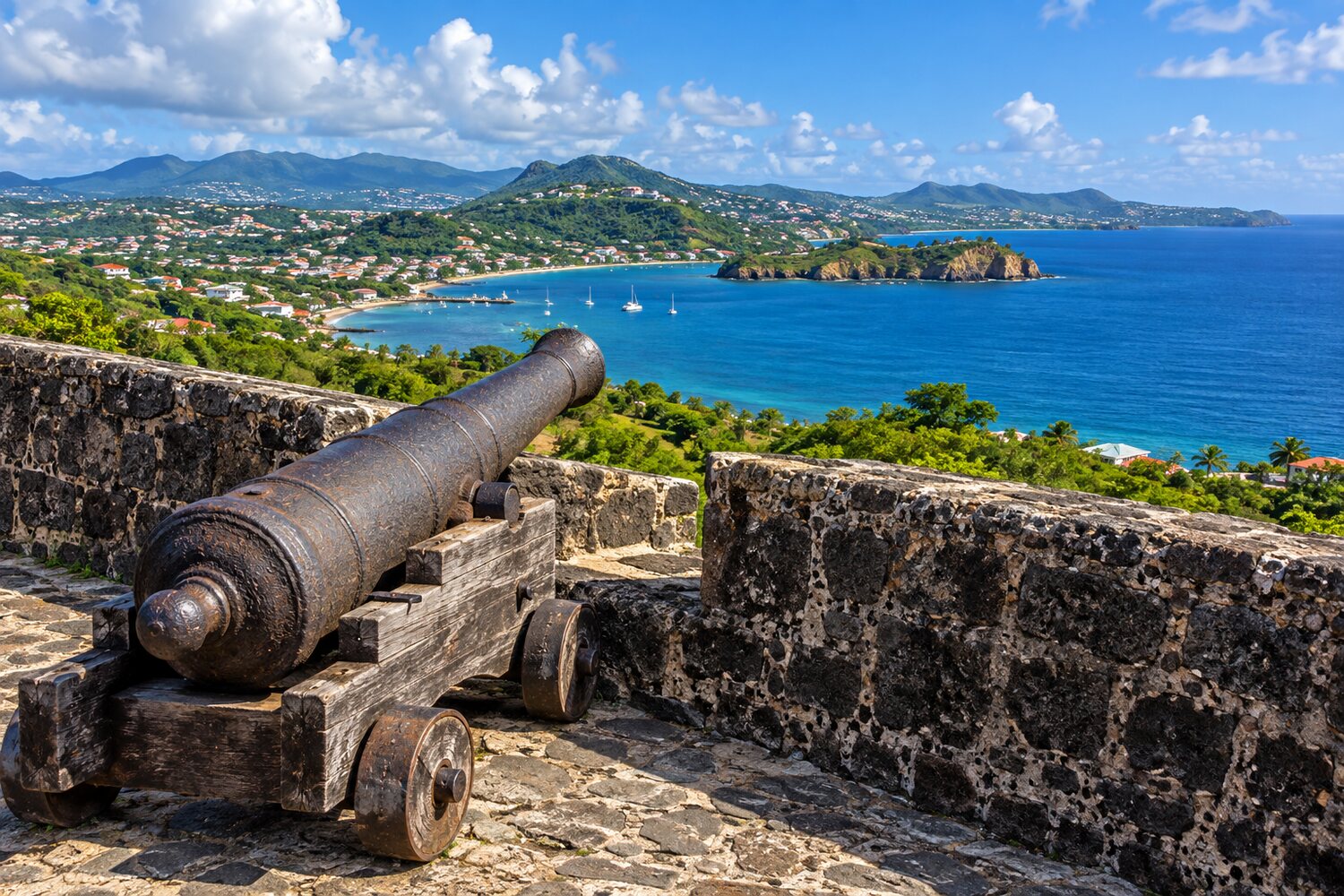 Fort Frederick and Grenada coastline